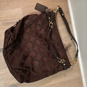 Coach Signature Brown Shoulder Bag